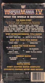 Macho Man WWF VHS Wrestlemania IV Coliseum Video 1988  