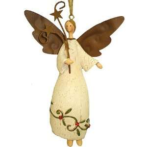  Country Folk Art Angel With Star Wand Christmas Ornament 