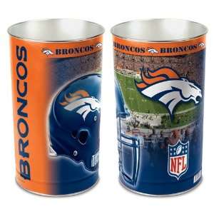   Denver Broncos Waste Paper Trash Can   NFL Trash Cans