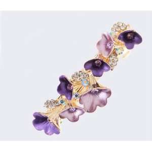  Trumpet Flower Hair Clip (Style 00828 Purple)
