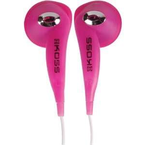   Pink Earbud Stereophone Frequency Response 40Hz 20Khz Electronics