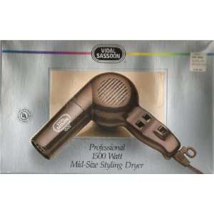 Vidal Sassoon Professional 1500 Watt Mid Size Styling Hair Dryer