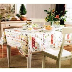 Vinyl Tablecloth with Flannel Back 60 X 84 Oblong Paula Says  