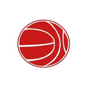  Basketball RED vinyl window decal sticker