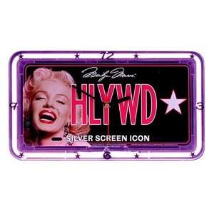    Marilyn Monroe License Plate Neon Wall Clock