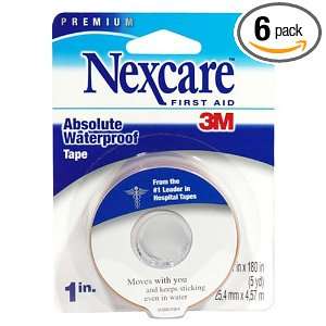  Nexcare Absolute Waterproof 1 Inch Wide Tape, 5 Yard Roll 
