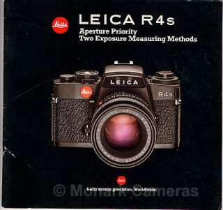 Leica R4s Sales Guide Brochure More Camera Books Listed  