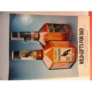  1982 Wild Turkey Whiskey original Full page magazine print 