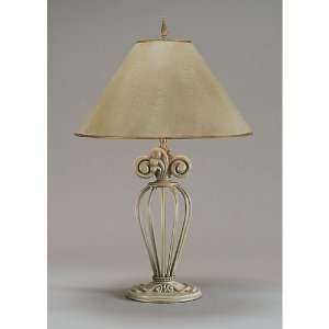   Lamps 10491 Fancy 1 Light Table Lamps in Art Glazed Wrought Iron Home